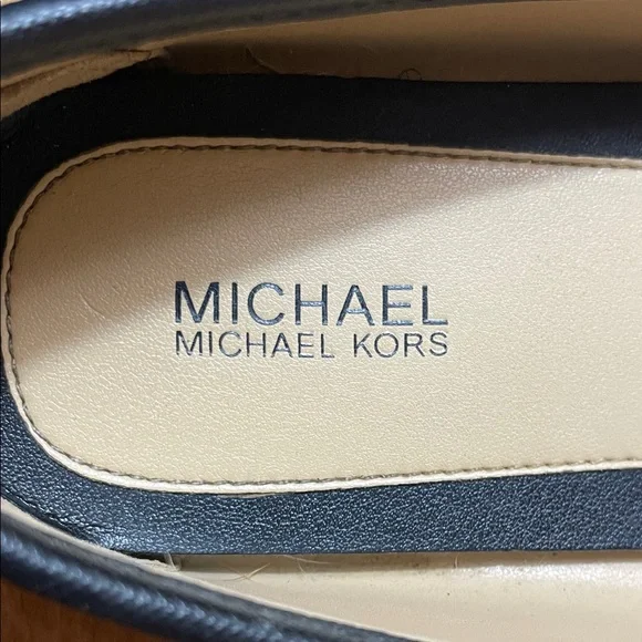 Michael Kors Black Leather MK Logo Ballet Flats. Size 10 - Picture 13 of 14